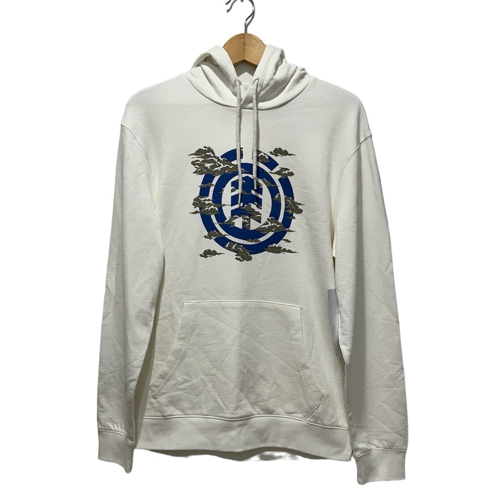 Element Hoodie Nimbos Icon Optic White Blue Logo Design NWT Men’s Size Medium